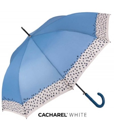 paraguas Cacharel línea WHITE Azul con cenefa estampada