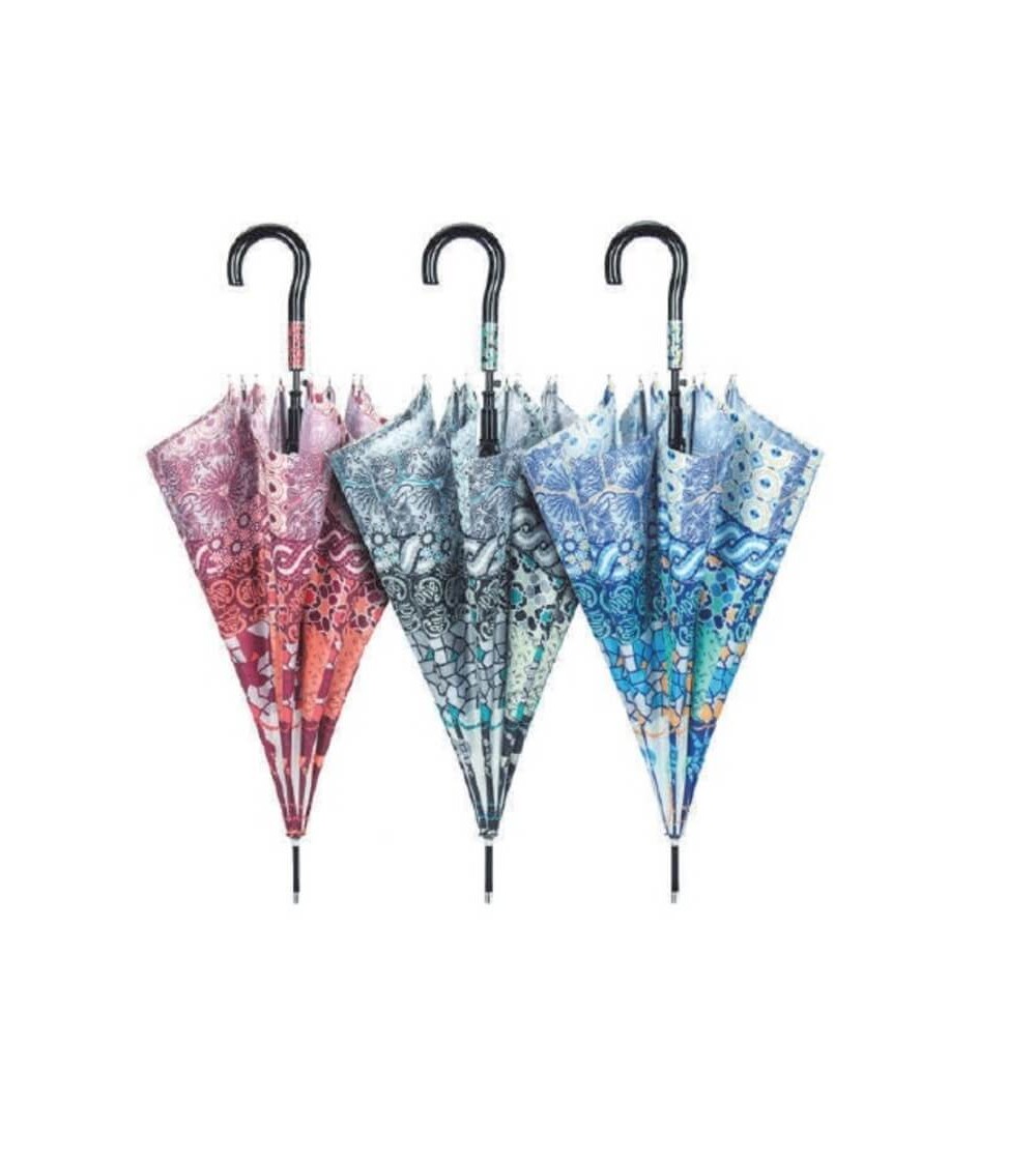 Paraguas Gaudi de mujer automatico estampado baldosas